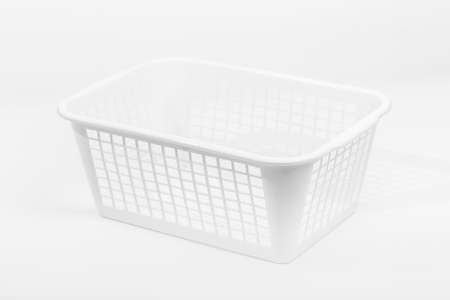plastic basket on white background - Imageの写真素材