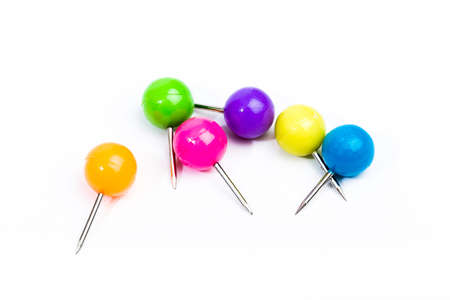 round colored pins  isolated