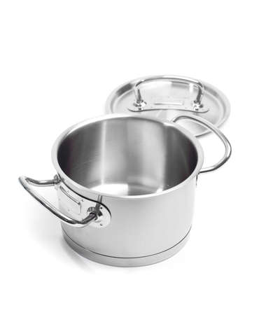 casserole with stainless steel lid professional kitchen utensilsの写真素材