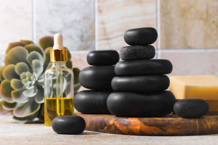 spa composition on bathroom background - Imageの写真素材