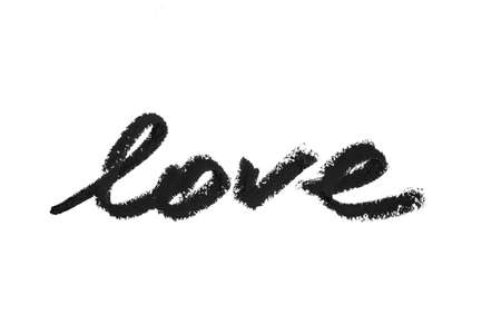 Cosmetic eye pencil stroke on white background - Imageの写真素材