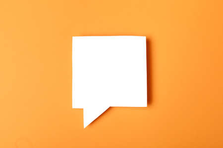 Speech bubble on color background text fingerの写真素材