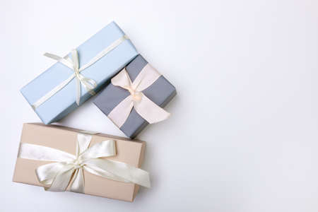 gift boxes on white background. Happy women's day. happy mothers day