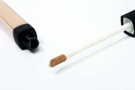 concealer makeup bottle.  face skin corrective cosmetic productの写真素材