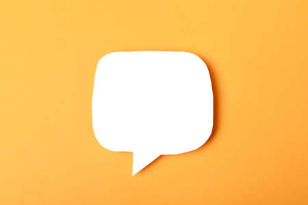 Speech bubble on color background text palceの写真素材