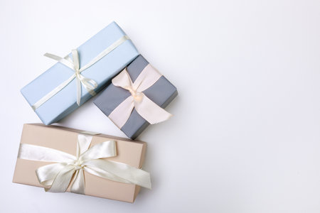 gift boxes on white background. Happy womens day. Happy Mothers day