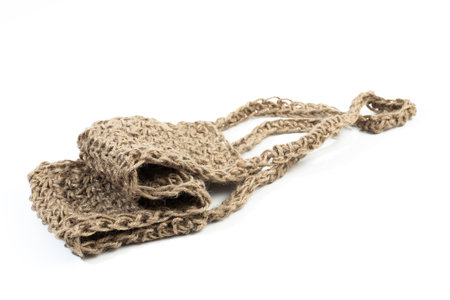 natural washcloth isolated on white background- Imageの写真素材