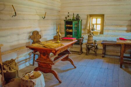 interior of old living roomの写真素材