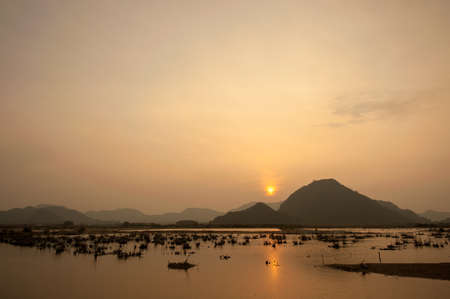 Beautiful scenery ocean during sunset