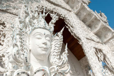 Angel of death statue in Wat Rong Khun-Thailandの写真素材