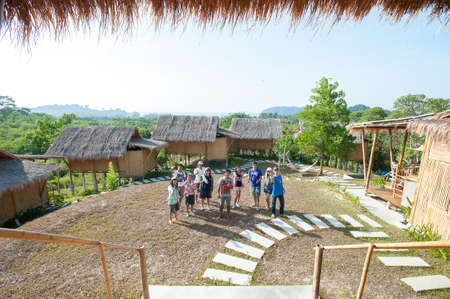 Phu-Re Hut Resort ; Bamboo bungalows in resort area of koh Phayam Thailandのeditorial素材