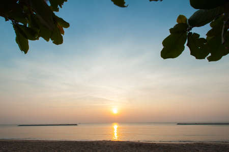 Sunrise and sea beachの写真素材