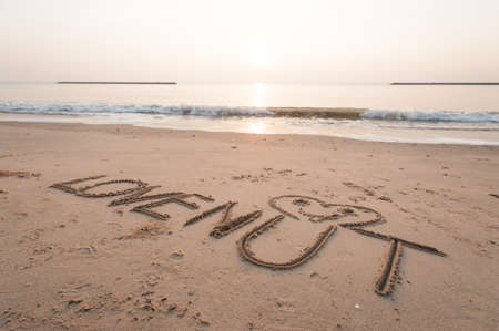 Sunrise and sea beachの写真素材