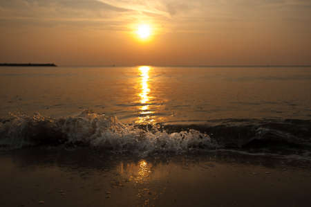 Sunrise and sea beach