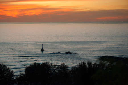 Sunset at the beachの写真素材