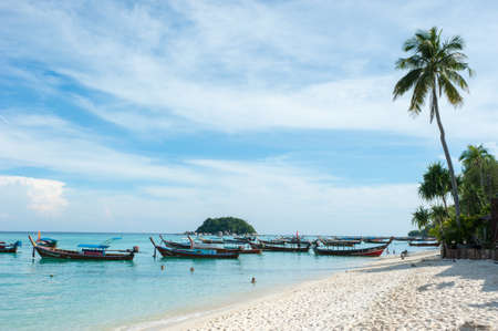 sea beach blue sky sand sun daylight relaxation landscape ,Thailandのeditorial素材