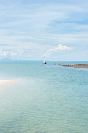 sea beach blue sky sand sun daylight relaxation landscape ,Thailandの写真素材