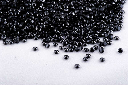Luxury black jewelry gemsの写真素材