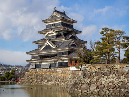 Matsumoto castle in Summer,Matsumoto City, Nagano, Japanのeditorial素材