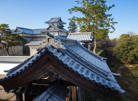 The main tower (Tenshu) of Nagoya Castle over blue sky
