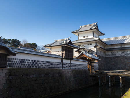 The main tower (Tenshu) of Nagoya Castle over blue skyのeditorial素材