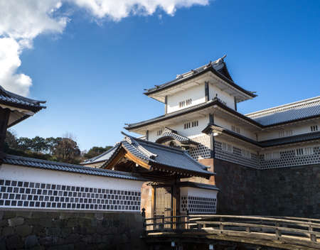 The main tower (Tenshu) of Nagoya Castle over blue skyのeditorial素材