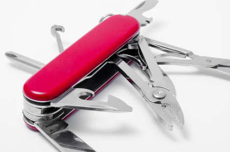 Red-Knife multi-tool, isolated on white background