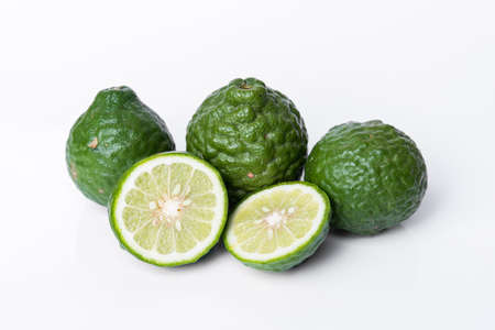 Bergamot fruit : Bergamot on white background.の写真素材