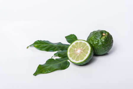 Bergamot fruit : Bergamot on white background.の写真素材