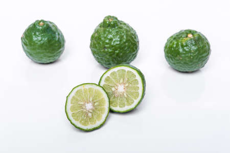 Bergamot fruit : Bergamot on white background.の写真素材