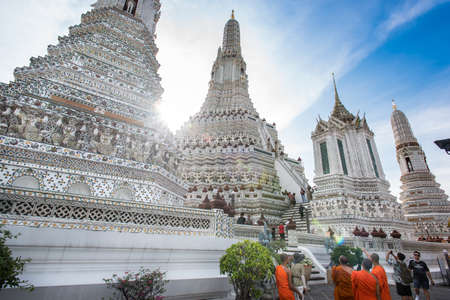 Wat Arun, Temple of Dawn the landmark of Bangkok,Thailandのeditorial素材