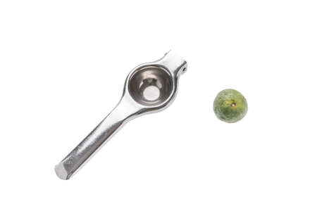 stainless squeezer isolated on white background with clipping pathの写真素材