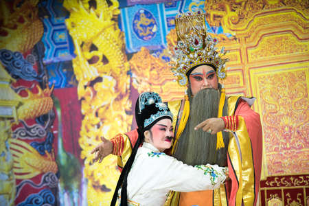 Chinese opera : chinese traditional opera actor with theatrical costumeのeditorial素材