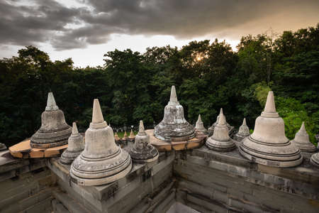 Buddhist Temple : Sandstone Pagoda in Pa Kung Temple at Roi Et of Thailand
