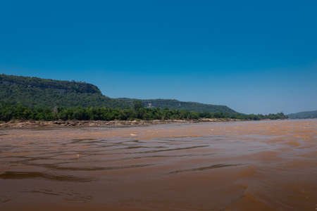 Natural scene at Mekong River, at Ubon Ratchathani, Thailand.の写真素材