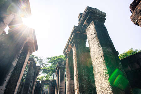 Phimai Historical park : historical park and ancient castle in Nakhon Ratchasima, Thailand.のeditorial素材