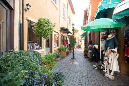 NAKORNRACHASRIMA, THAILAND - November 2 : The new Italian style walking street, building decoration,...