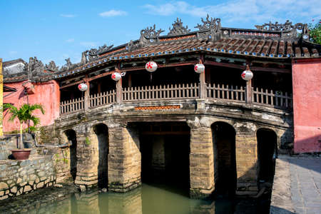 Japanese bridge ancient town, The World Heritage Site at Hoi An, Vietnamのeditorial素材