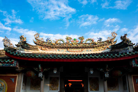 Old temple at Hoi An city,ancient town - highlight of any trip to Vietnam.の写真素材
