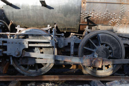 Wheels from a old steam train.