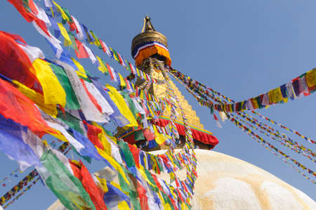 Great Stupa of Boudha in the Kathmandu Valley.の写真素材