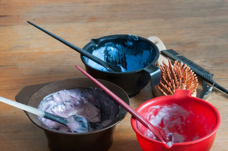 Preparing the dyeing of hair.