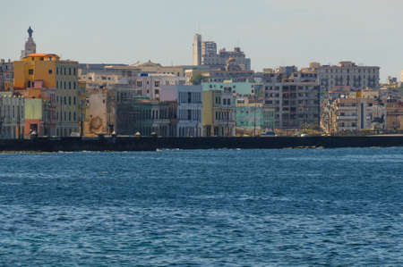 Cityscape of Havana with the Malecon, Cuba.の写真素材