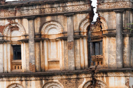 House destroyed by an earthquake, Myanmar, Burma.の写真素材