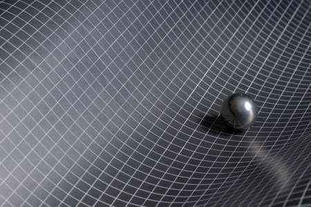 Abstract black and white mesh background with steel ball.の写真素材