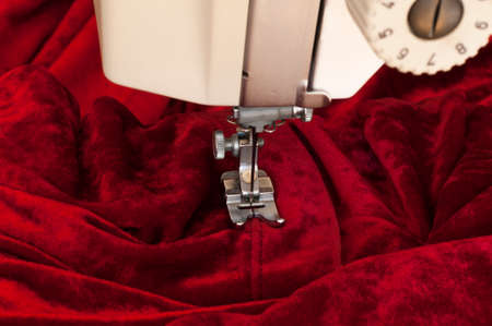 Production of garment with a sewing machine.の写真素材