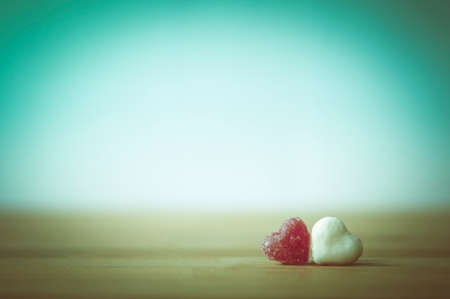 Sweet love heart, Valentines day background with copy space.の写真素材