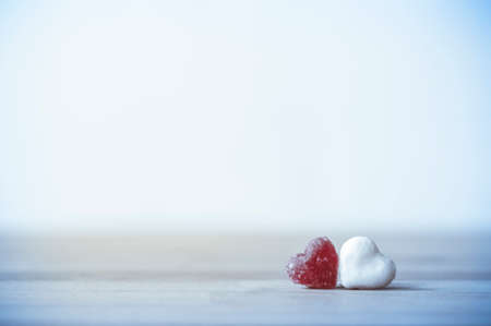 Sweet love heart, Valentines day background with copy space.の写真素材