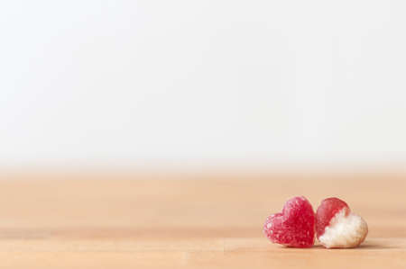 Sweet love heart, Valentines day background with copy space.の写真素材