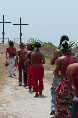 San Fernando , Luzon, Philippines, March 25, 2016: Easter procession in the city of San Fernando,...